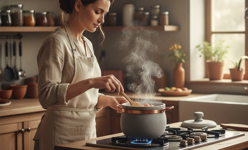 Panela de Pressão de Pedra