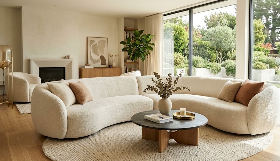 Sofá Orgânico: Como o Design Curvo Transforma Salas e Recepções