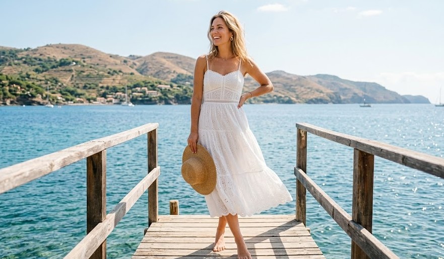 Vestido Branco Midi