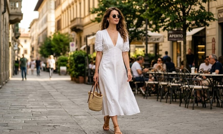 Vestido Branco Midi
