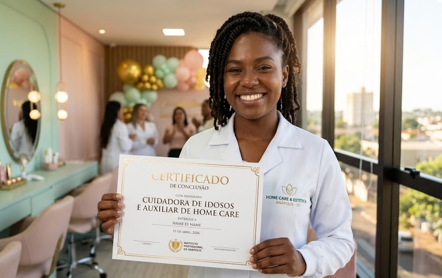 curso cuidador de idosos Certificado de conclusão do curso livre de cuidador de idosos, essencial para atuar na área de saúde e conquistar vagas no mercado de trabalho.